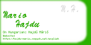mario hajdu business card