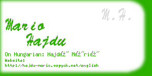 mario hajdu business card